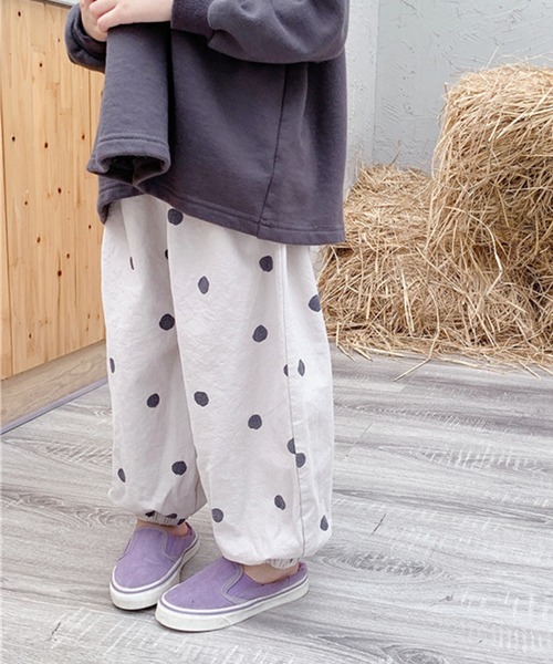 aimoha(アイモハ)の「【aimoha-KIDS-】春夏/子供服 キッズ万能ボトム ドット柄バルーンパンツ(チノパンツ・キッズ・ベージュ/ホワイト・120/90/100/80/130/110)」の15枚目の写真
