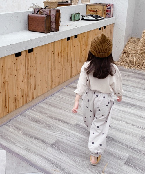 aimoha(アイモハ)の「【aimoha-KIDS-】春夏/子供服 キッズ万能ボトム ドット柄バルーンパンツ(チノパンツ・キッズ・ベージュ/ホワイト・120/90/100/80/130/110)」の10枚目の写真