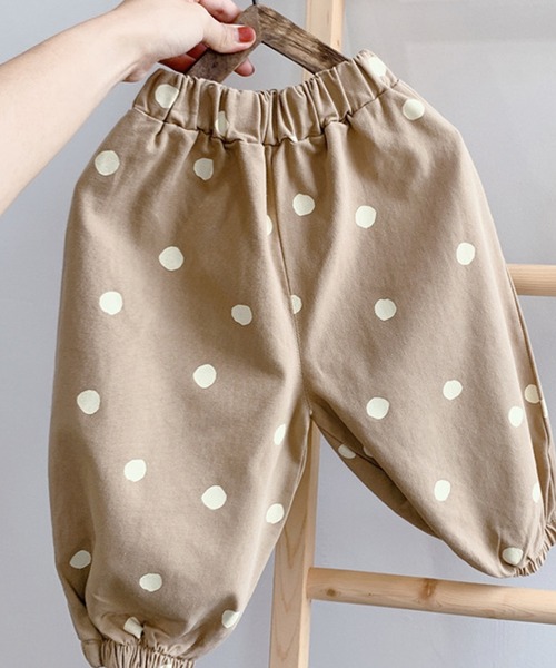 aimoha(アイモハ)の「【aimoha-KIDS-】春夏/子供服 キッズ万能ボトム ドット柄バルーンパンツ(チノパンツ・キッズ・ベージュ/ホワイト・120/90/100/80/130/110)」の7枚目の写真