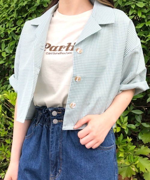 WEGO（ウィゴー）の「WEGO/リネンライクシャツジャケット（シャツ/ブラウス・レディース・アイボリー/イエロー/グリーン系その他2/グリーン/ブラウン系その他2・FREE）」の4枚目の写真