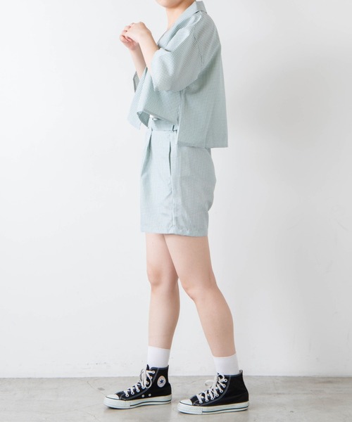 WEGO（ウィゴー）の「WEGO/リネンライクシャツジャケット（シャツ/ブラウス・レディース・アイボリー/イエロー/グリーン系その他2/グリーン/ブラウン系その他2・FREE）」の9枚目の写真