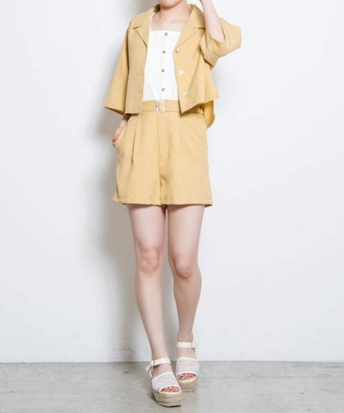 WEGO（ウィゴー）の「WEGO/リネンライクシャツジャケット（シャツ/ブラウス・レディース・アイボリー/イエロー/グリーン系その他2/グリーン/ブラウン系その他2・FREE）」の16枚目の写真