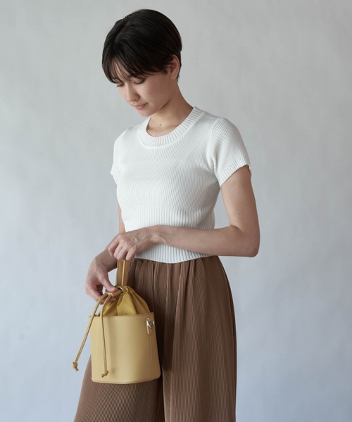 Loco Ocean(ロコオーシャン)の「リブニットトップス(Tシャツ/カットソー・レディース・ブラック/ホワイト/ブルー・FREE)」の7枚目の写真