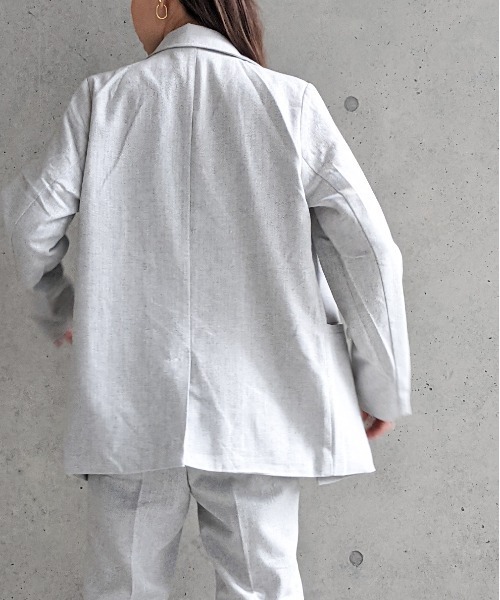 Per sist ence(パーシエンス)の「Per sist ence/パーシエンス へリンボンツイード Wジャケット(テーラードジャケット・レディース・ベージュ/ブラウン/グレー・FREE)」の15枚目の写真