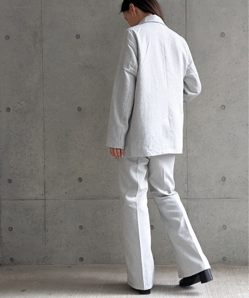 Per sist ence(パーシエンス)の「Per sist ence/パーシエンス へリンボンツイード Wジャケット(テーラードジャケット・レディース・ベージュ/ブラウン/グレー・FREE)」の16枚目の写真