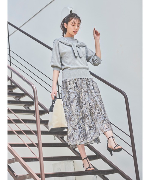 Te chichi（テチチ）の「Vネックカーディガン（カーディガン/ボレロ・レディース・ブラック/グレー/オフホワイト/ベージュ・ﾌﾘ-）」の8枚目の写真