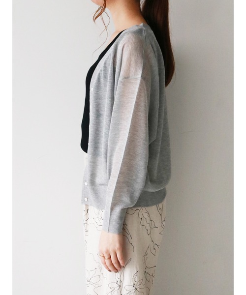 Te chichi（テチチ）の「Vネックカーディガン（カーディガン/ボレロ・レディース・ブラック/グレー/オフホワイト/ベージュ・ﾌﾘ-）」の15枚目の写真