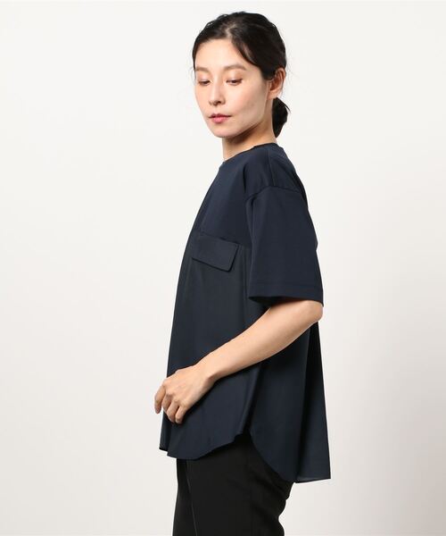 Pao de lo(パオデロ)の「【VOYAGE】サイロタイムレスポンチカットソー(Tシャツ/カットソー・レディース・ブラック/ベージュ/ネイビー・9号)」の4枚目の写真