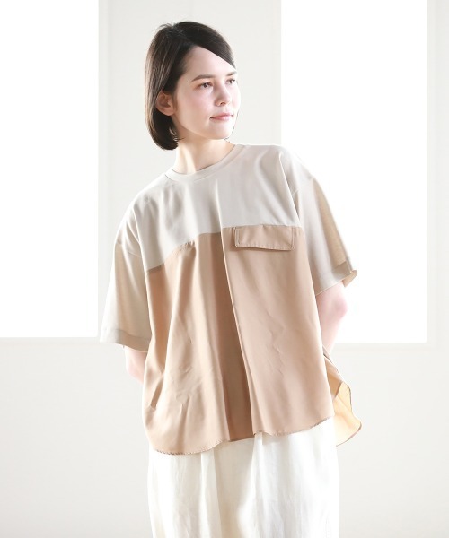 Pao de lo(パオデロ)の「【VOYAGE】サイロタイムレスポンチカットソー(Tシャツ/カットソー・レディース・ブラック/ベージュ/ネイビー・9号)」の3枚目の写真