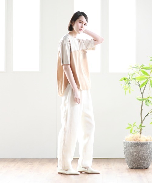 Pao de lo(パオデロ)の「【VOYAGE】サイロタイムレスポンチカットソー(Tシャツ/カットソー・レディース・ブラック/ベージュ/ネイビー・9号)」の16枚目の写真