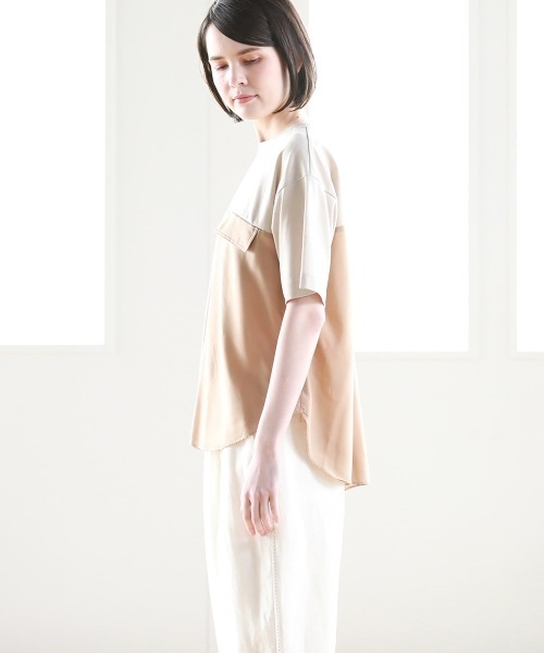 Pao de lo(パオデロ)の「【VOYAGE】サイロタイムレスポンチカットソー(Tシャツ/カットソー・レディース・ブラック/ベージュ/ネイビー・9号)」の6枚目の写真