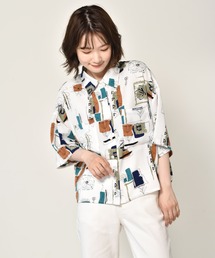 RETRO GIRL | ペイント柄半袖シャツ(シャツ/ブラウス)