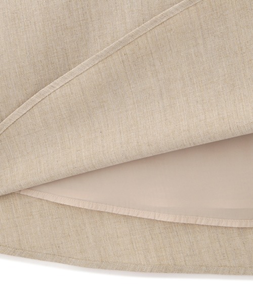 NATURAL BEAUTY BASIC（ナチュラルビューティーベーシック）の「【Petit LUXE】麻混フレアスカート（スカート・レディース・ベージュ/ネイビー/レッド・MEDIUM/SMALL）」の14枚目の写真