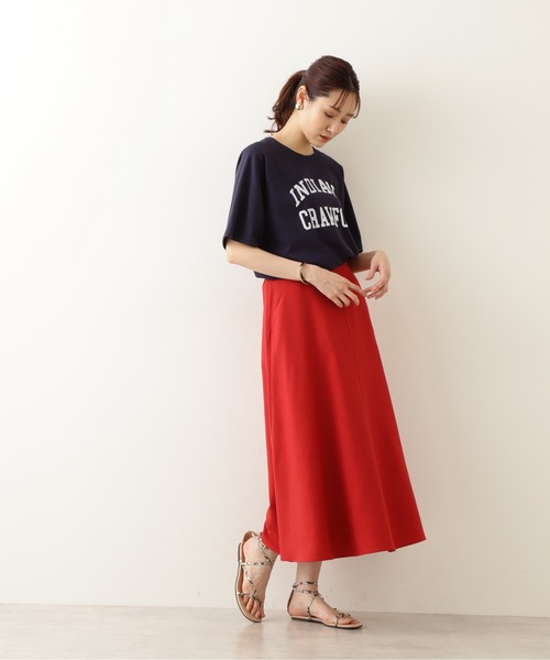 NATURAL BEAUTY BASIC（ナチュラルビューティーベーシック）の「【Petit LUXE】麻混フレアスカート（スカート・レディース・ベージュ/ネイビー/レッド・MEDIUM/SMALL）」の21枚目の写真