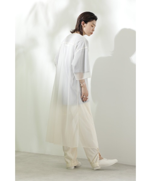 CREOLME（クレオルム）の「(CREOLME)シアーロングワンピース（ワンピース・レディース・ブラウン/ホワイト系その他・ONE SIZE）」の10枚目の写真