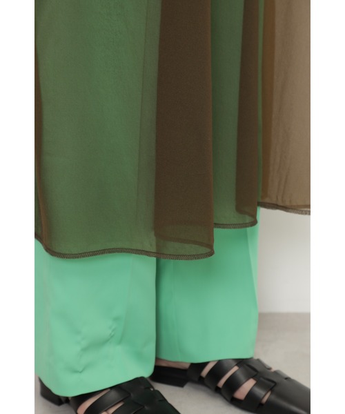 CREOLME（クレオルム）の「(CREOLME)シアーロングワンピース（ワンピース・レディース・ブラウン/ホワイト系その他・ONE SIZE）」の11枚目の写真