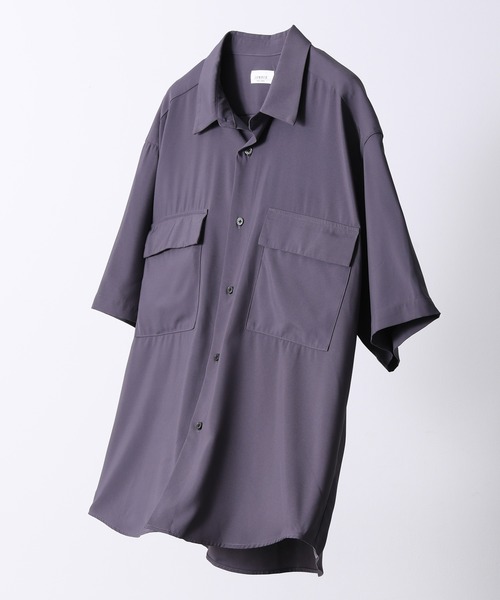 JUNRED（ジュンレッド）の「ドレープCPOビッグシャツ（シャツ/ブラウス・メンズ・チャコールグレー/ブラック/ベージュ・S/M/L）」の2枚目の写真