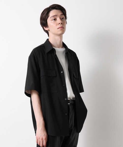 JUNRED（ジュンレッド）の「ドレープCPOビッグシャツ（シャツ/ブラウス・メンズ・チャコールグレー/ブラック/ベージュ・S/M/L）」の10枚目の写真