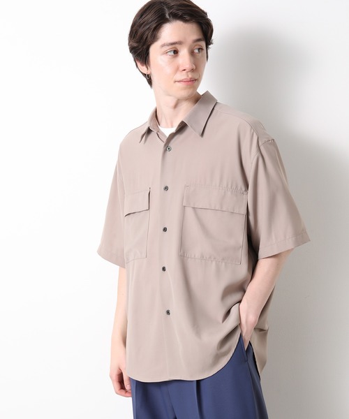 JUNRED（ジュンレッド）の「ドレープCPOビッグシャツ（シャツ/ブラウス・メンズ・チャコールグレー/ブラック/ベージュ・S/M/L）」の6枚目の写真