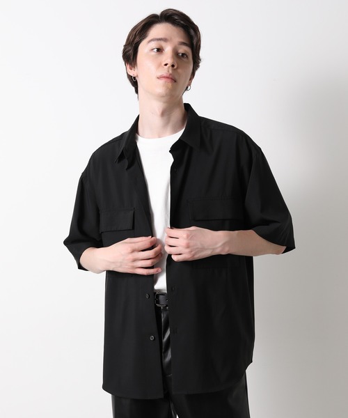 JUNRED（ジュンレッド）の「ドレープCPOビッグシャツ（シャツ/ブラウス・メンズ・チャコールグレー/ブラック/ベージュ・S/M/L）」の12枚目の写真