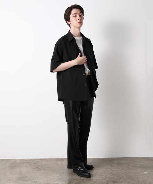 JUNRED（ジュンレッド）の「ドレープCPOビッグシャツ（シャツ/ブラウス・メンズ・チャコールグレー/ブラック/ベージュ・S/M/L）」の18枚目の写真