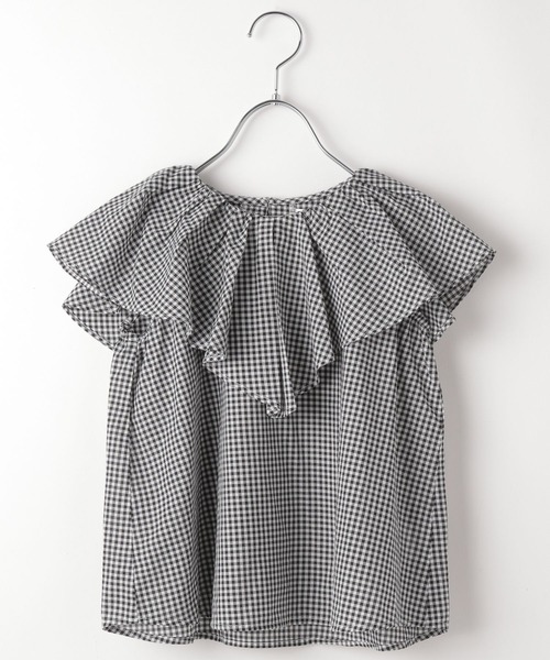GLOBAL WORK(グローバルワーク)の「ラッフルブラウス/ノースリーブ/キッズ/953645(シャツ/ブラウス・キッズ・ホワイト/ブラック・120cm/140cm/110cm/100cm/150cm/160cm/130cm)」の2枚目の写真
