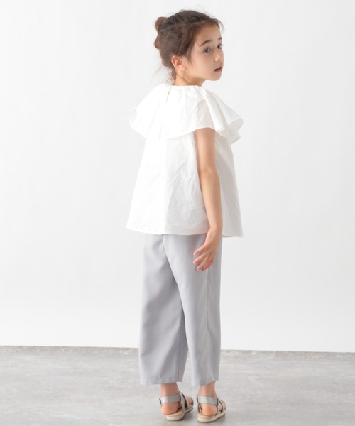 GLOBAL WORK(グローバルワーク)の「ラッフルブラウス/ノースリーブ/キッズ/953645(シャツ/ブラウス・キッズ・ホワイト/ブラック・120cm/140cm/110cm/100cm/150cm/160cm/130cm)」の4枚目の写真