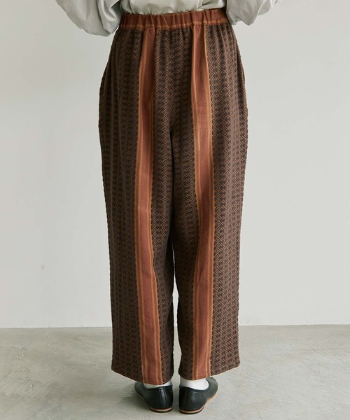 cardo fabrica(カルドファブリカ)の「コットンドビーストライプ イージーパンツ(その他パンツ・レディース・ブラウン・FREE)」の11枚目の写真