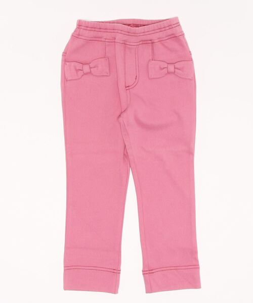 KP（ケーピー）の「ポケット口リボン付きツイルストレッチ裏起毛パンツ(100-130cm)（チノパンツ・キッズ・チャコールグレー/パープル/ピンク・110cm/100cm/120cm/130cm）」の3枚目の写真