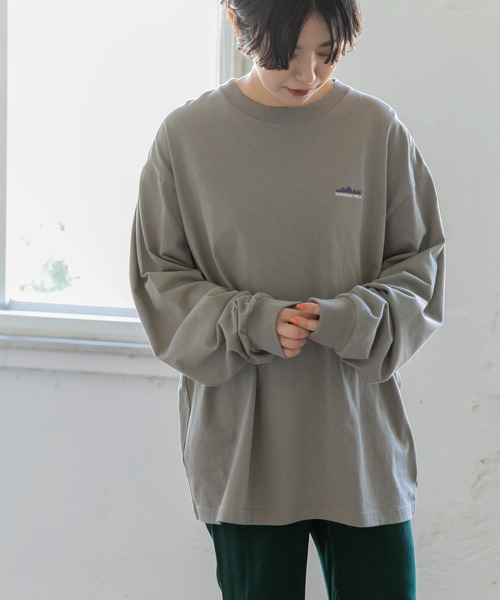 THOUSAND MILE(サウザンドマイル)の「『XLサイズ別注』EMBROIDERY LOGO LONG-SLEEVE T-SHIRTS(Tシャツ/カットソー・メンズ・ベージュ/ホワイト/ブラック・LARGE/X-LARGE/MEDIUM)」の8枚目の写真