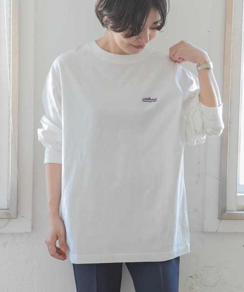 THOUSAND MILE(サウザンドマイル)の「『XLサイズ別注』EMBROIDERY LOGO LONG-SLEEVE T-SHIRTS(Tシャツ/カットソー・メンズ・ベージュ/ホワイト/ブラック・LARGE/X-LARGE/MEDIUM)」の6枚目の写真