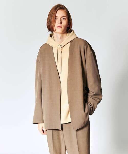 tk.TAKEO KIKUCHI（ティーケータケオキクチ）の「◆360度ストレッチ ノーカラージャケット（ノーカラージャケット・メンズ・ボルドー/ブラウン系その他/ナチュラル/ブラック/グレー・02/03）」の13枚目の写真