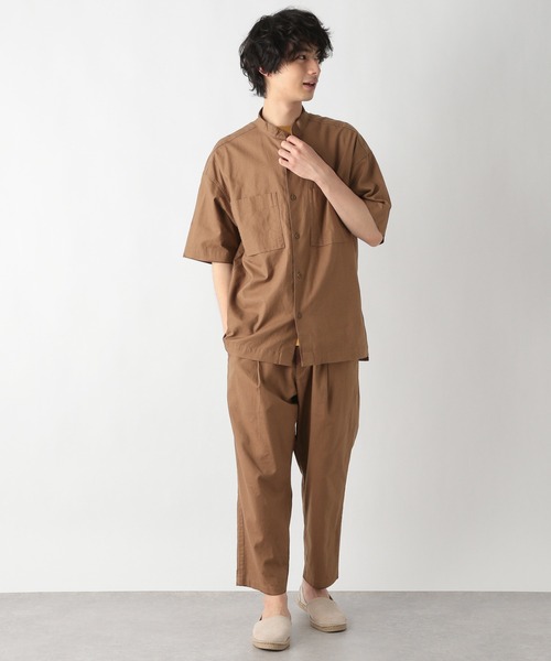 GLOBAL WORK(グローバルワーク)の「フレンチリネン混リラックスシャツ/954496(シャツ/ブラウス・メンズ・ベージュ/ダークブラウン/カーキ/その他・SMALL/MEDIUM/LARGE)」の12枚目の写真