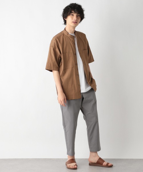 GLOBAL WORK(グローバルワーク)の「フレンチリネン混リラックスシャツ/954496(シャツ/ブラウス・メンズ・ベージュ/ダークブラウン/カーキ/その他・SMALL/MEDIUM/LARGE)」の13枚目の写真