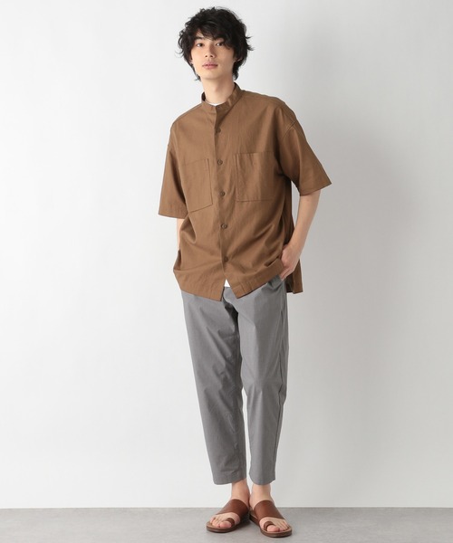 GLOBAL WORK(グローバルワーク)の「フレンチリネン混リラックスシャツ/954496(シャツ/ブラウス・メンズ・ベージュ/ダークブラウン/カーキ/その他・SMALL/MEDIUM/LARGE)」の14枚目の写真