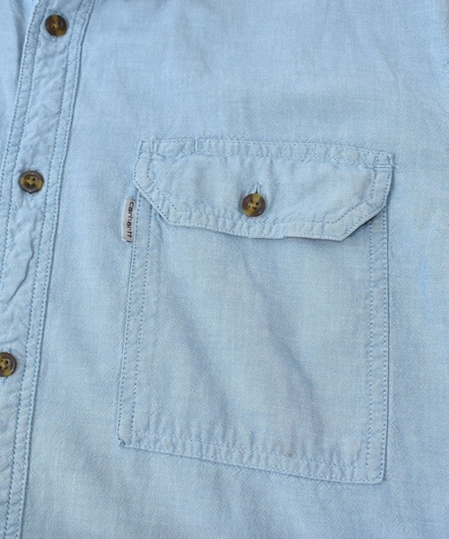 Carhartt(カーハート)の「【ヴィンテージ古着】carhartt/カーハート 半袖シャツ ボタンダウン(シャツ/ブラウス・メンズ・ブルー・X-LARGE)」の3枚目の写真