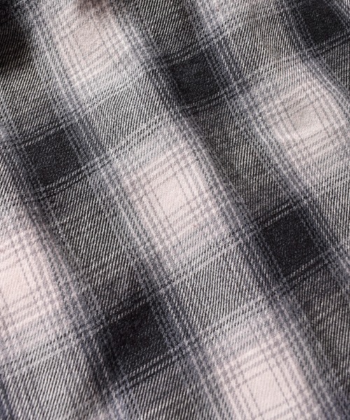 MINEDENIM（マインデニム）の「Ombre Check Flannel Open Collar SH（シャツ/ブラウス・メンズ・ブラック/ブルー・1/2/3）」の7枚目の写真