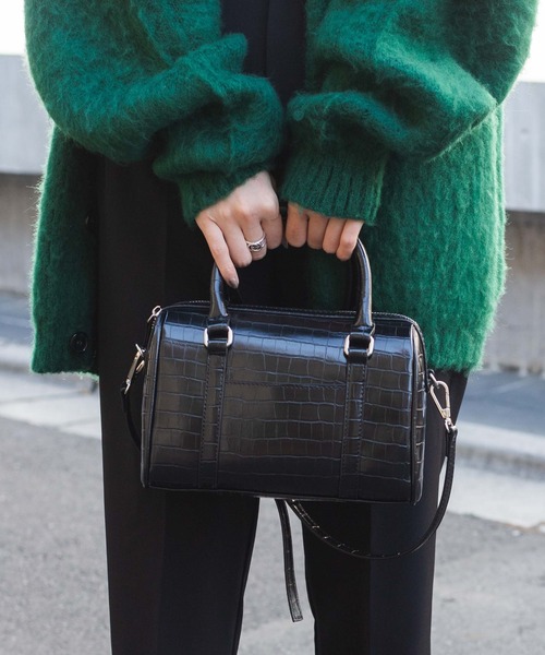 WEGO(ウィゴー)の「WEGO/モノグラムボストンショルダー(ボストンバッグ・レディース・その他1/その他2/ブラック系その他/ブラック・FREE)」の3枚目の写真