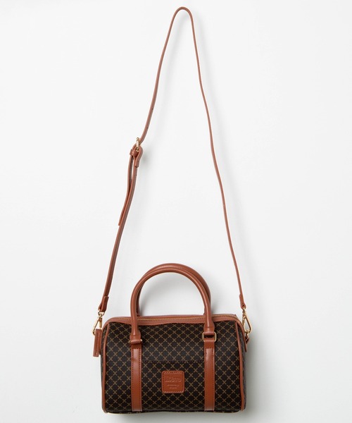 WEGO(ウィゴー)の「WEGO/モノグラムボストンショルダー(ボストンバッグ・レディース・その他1/その他2/ブラック系その他/ブラック・FREE)」の9枚目の写真