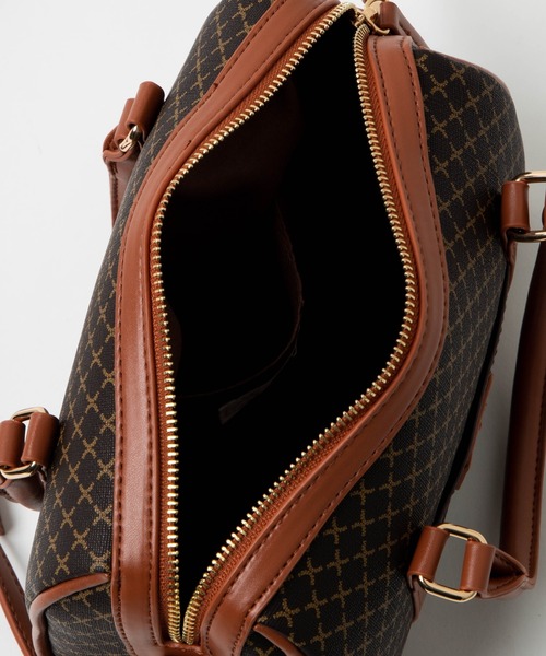 WEGO(ウィゴー)の「WEGO/モノグラムボストンショルダー(ボストンバッグ・レディース・その他1/その他2/ブラック系その他/ブラック・FREE)」の17枚目の写真