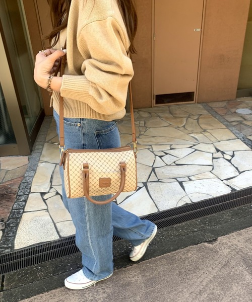 WEGO(ウィゴー)の「WEGO/モノグラムボストンショルダー(ボストンバッグ・レディース・その他1/その他2/ブラック系その他/ブラック・FREE)」の22枚目の写真