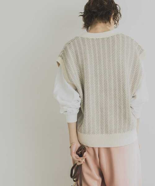 URBAN RESEARCH(アーバンリサーチ)の「ジャカードニットベスト(ニット/セーター・レディース・イエロー/グレー系その他・FREE)」の13枚目の写真