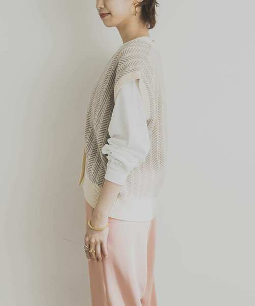 URBAN RESEARCH(アーバンリサーチ)の「ジャカードニットベスト(ニット/セーター・レディース・イエロー/グレー系その他・FREE)」の18枚目の写真