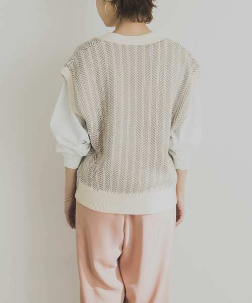 URBAN RESEARCH(アーバンリサーチ)の「ジャカードニットベスト(ニット/セーター・レディース・イエロー/グレー系その他・FREE)」の19枚目の写真