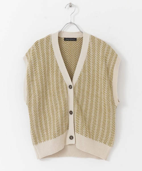 URBAN RESEARCH(アーバンリサーチ)の「ジャカードニットベスト(ニット/セーター・レディース・イエロー/グレー系その他・FREE)」の21枚目の写真