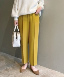 RIVE DROITE | 脚のラインを拾いすぎない美脚パンツ　ダブルクロスハイウエストイージーパンツ(その他パンツ)