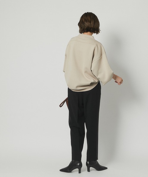 RIVE DROITE（リヴドロワ）の「《2サイズ展開》脚のラインを拾いすぎない美脚パンツ　ダブルクロスハイウエストイージーパンツ（その他パンツ・レディース・ブラック/マスタード・36/38）」の11枚目の写真