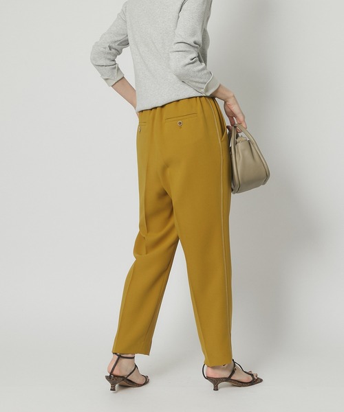 RIVE DROITE（リヴドロワ）の「《2サイズ展開》脚のラインを拾いすぎない美脚パンツ　ダブルクロスハイウエストイージーパンツ（その他パンツ・レディース・ブラック/マスタード・36/38）」の6枚目の写真