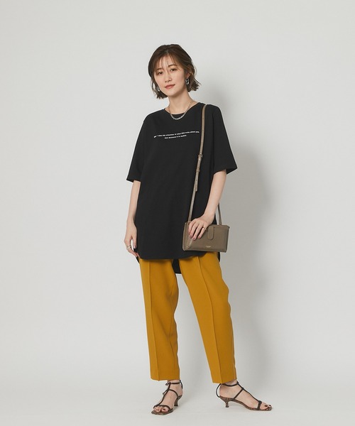 RIVE DROITE（リヴドロワ）の「《2サイズ展開》脚のラインを拾いすぎない美脚パンツ　ダブルクロスハイウエストイージーパンツ（その他パンツ・レディース・ブラック/マスタード・36/38）」の16枚目の写真