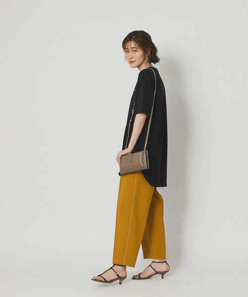 RIVE DROITE（リヴドロワ）の「《2サイズ展開》脚のラインを拾いすぎない美脚パンツ　ダブルクロスハイウエストイージーパンツ（その他パンツ・レディース・ブラック/マスタード・36/38）」の12枚目の写真
